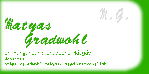matyas gradwohl business card
